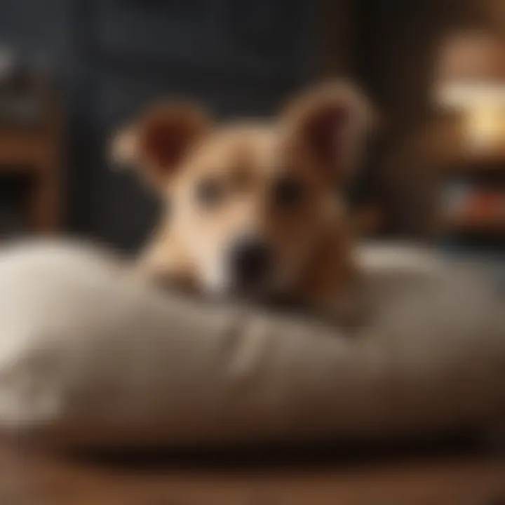 Tools and accessories needed for crafting a dog pillow