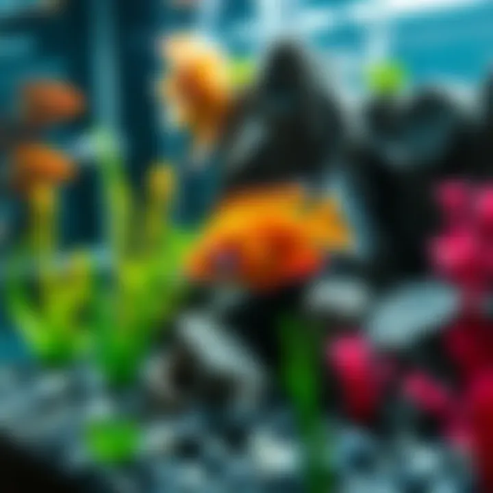 Creative DIY Aquarium Decor A DIY aquarium decoration project showcasing creativity and personalization