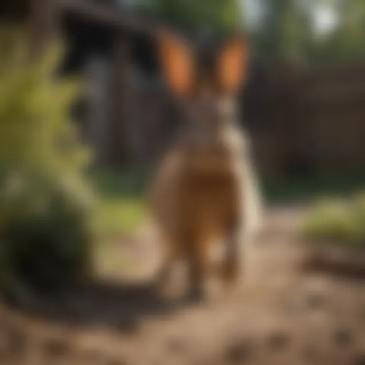 Variety of materials used in rabbit run construction
