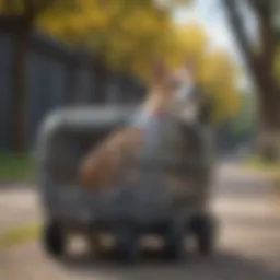 Pet carrier with detachable wheels for easy mobility