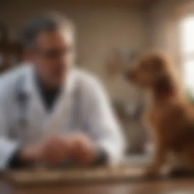 Veterinarian discussing pet nutrition with pet owner