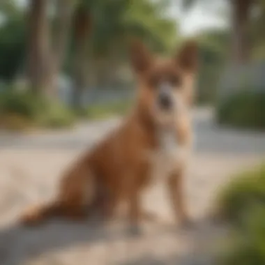 A scenic view of a pet-friendly park on Anna Maria Island