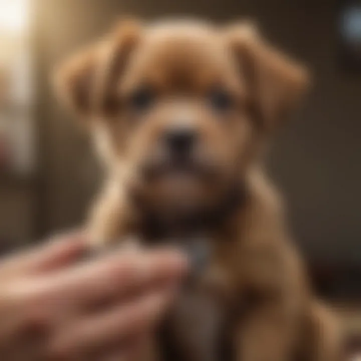Safe clipping technique for puppy nails