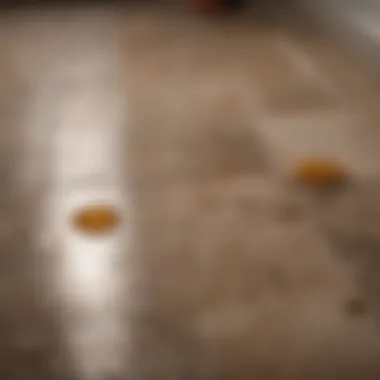 Transformation: Cleaning Dog Urine from Tile Floors Before and after cleaning dog urine from tiles