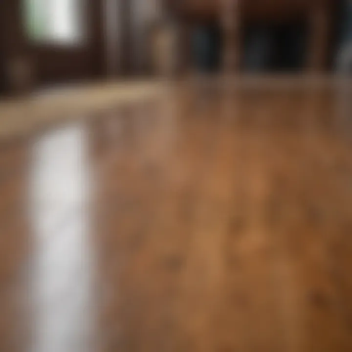 Dog urine stain on wooden floor