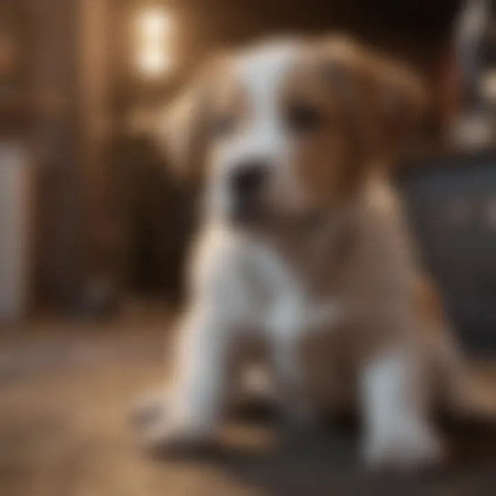 Various environmental factors influencing a lab puppy's barking