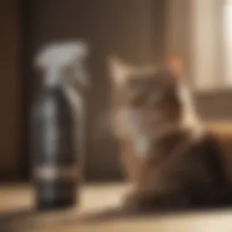 Spray bottle designed to deter cat scratching