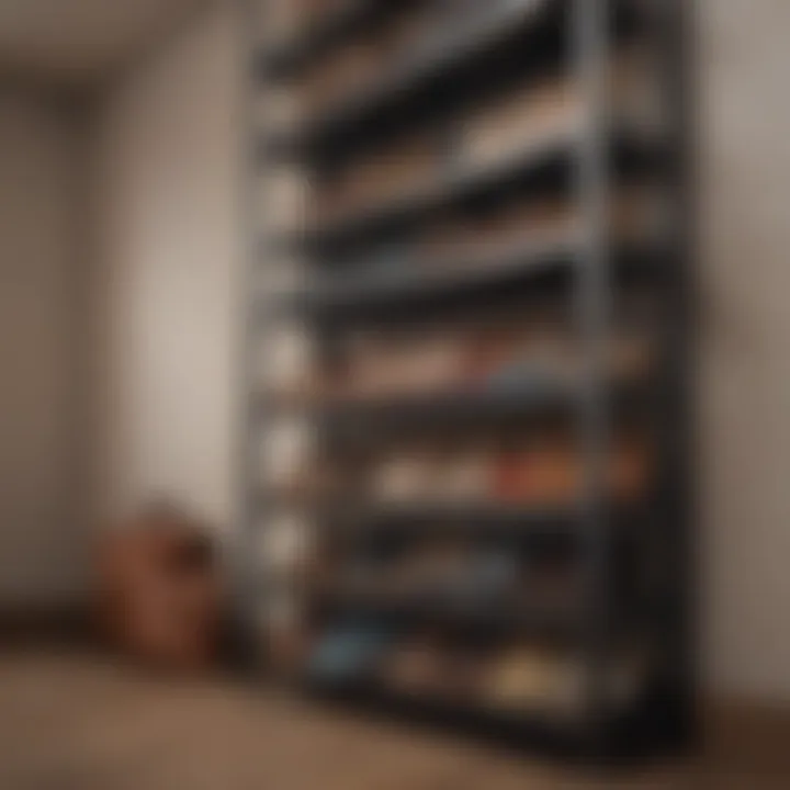 A clean and organized shoe storage solution