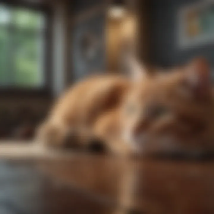 A cozy space for cats away from restricted areas