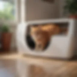 A clean and organized cat litter box