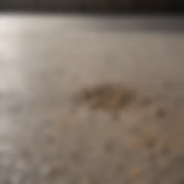 Affected Concrete Surface Close-up of concrete surface affected by dog urine