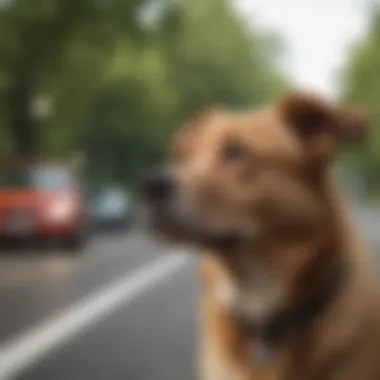 Owner training their dog in a safe environment