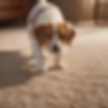 Applying a cleaning technique on a carpet