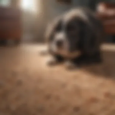 Demonstration of odor removal technique on carpet