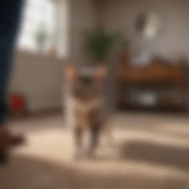 A person using an enzymatic cleaner on a carpet