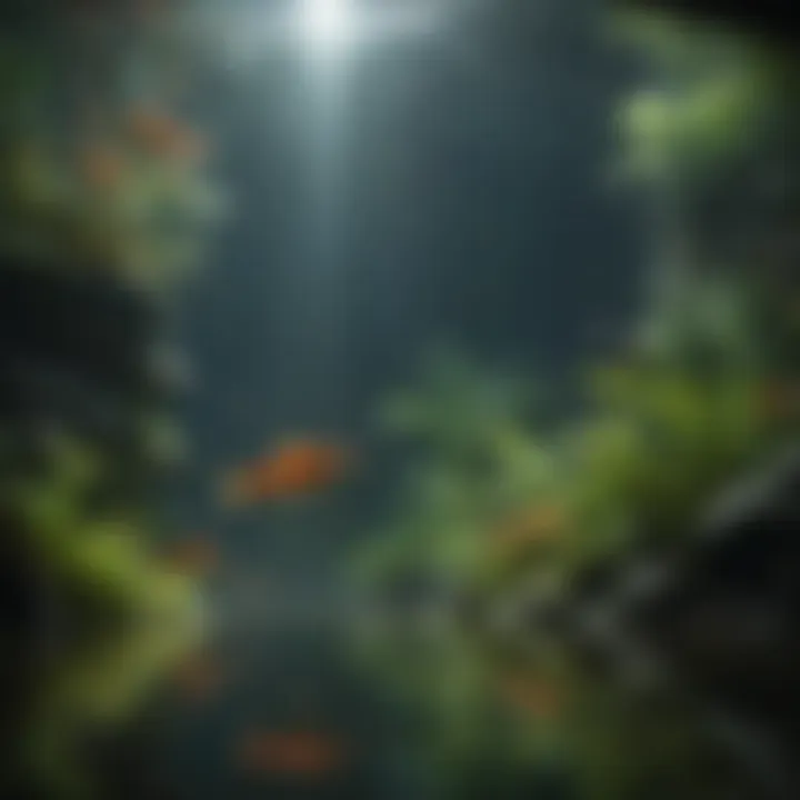 Healthy aquarium with vibrant aquatic plants and fish