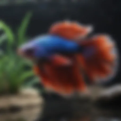 Vibrant Betta fish swimming in a well-maintained aquarium