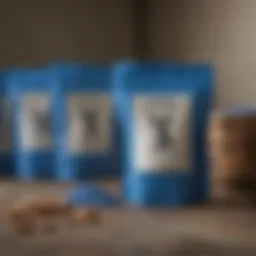 Variety of Blue dog food bags showcasing different formulations