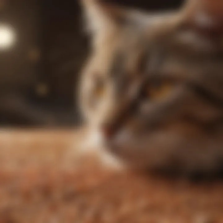 Close-up of low-tracking cat litter granules