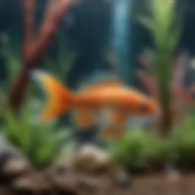 Close-up of a fish tank displaying vibrant aquatic life