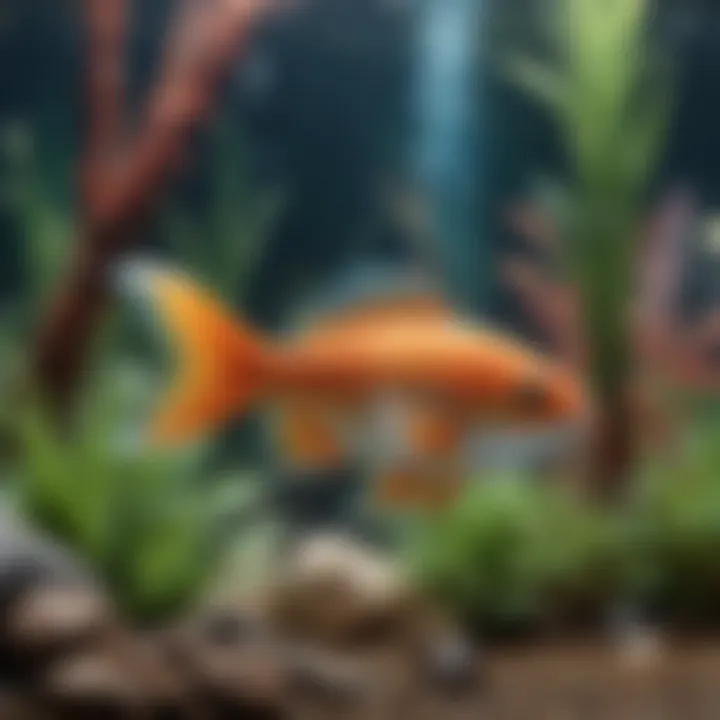 Close-up of a fish tank displaying vibrant aquatic life