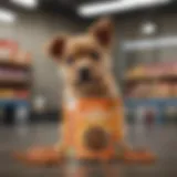 Various puppy food brands on display at Walmart