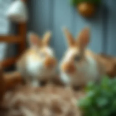 A cozy bunny habitat setup