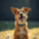 A healthy dog enjoying playtime in a flea-free environment.