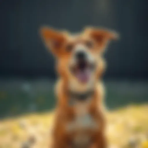A healthy dog enjoying playtime in a flea-free environment.