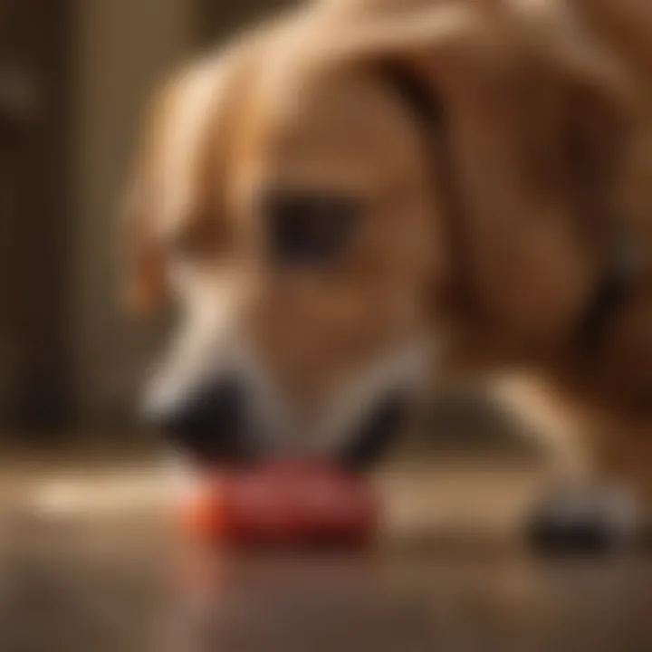 A dog receiving heartworm treatment