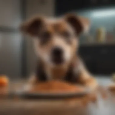 Joy of Cold Dog Food A dog enjoying cold food with enthusiasm