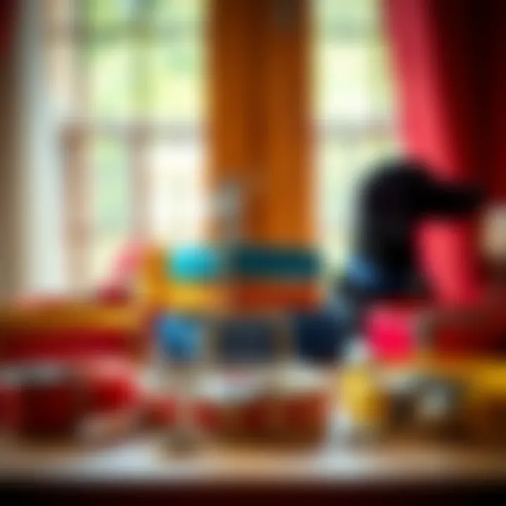 A variety of flea collars displayed on a table