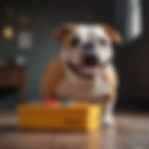 Brightly colored bully box toys arranged creatively