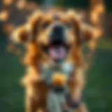 A dog happily enjoying a treat