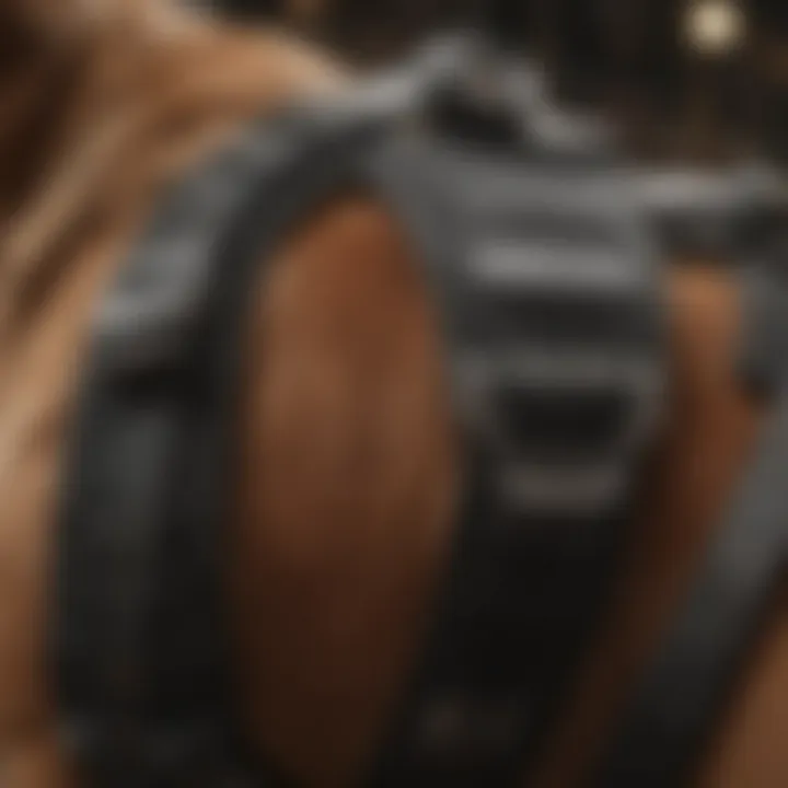 Close-up of the harness material showcasing its quality
