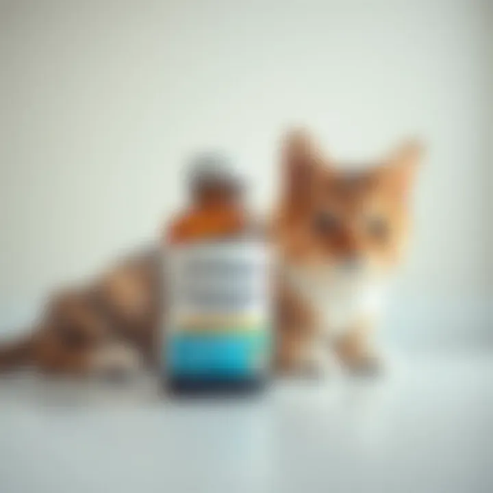 Cosequin: The Key to Feline Wellness Cosequin liquid supplement bottle on a surface with a cat nearby