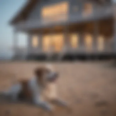 Scenic view of a dog-friendly beach house in Galveston