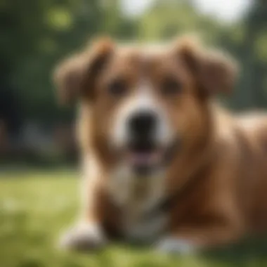Outdoor Playtime with Mixed Breeds Happy mixed breed dog enjoying outdoor playtime