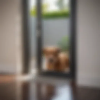 Modern Doggie Door Installation A stylish doggie door installed in a modern home