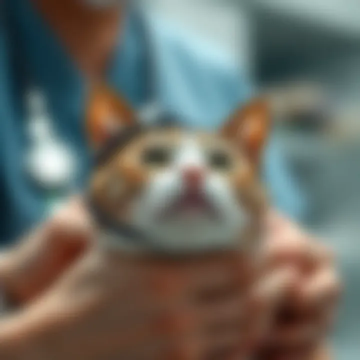 Optimal Health Care Practices for Cats A cat receiving veterinary care