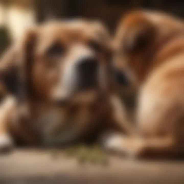 Pet owner administering hemp calming chews to a dog
