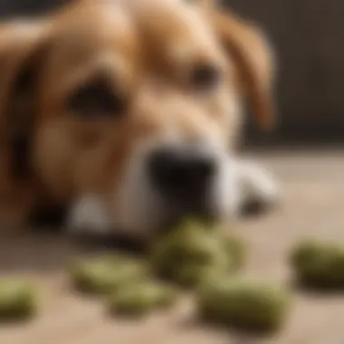 Natural Hemp-Infused Dog Chews Close-up of soft dog chews infused with natural hemp