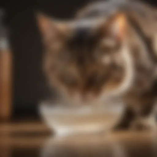 A sleek non-tip cat water bowl designed for stability