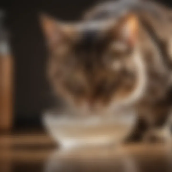 A sleek non-tip cat water bowl designed for stability