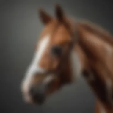 An artistic depiction of a paint horse, blending photography and painting techniques to emphasize its beauty.