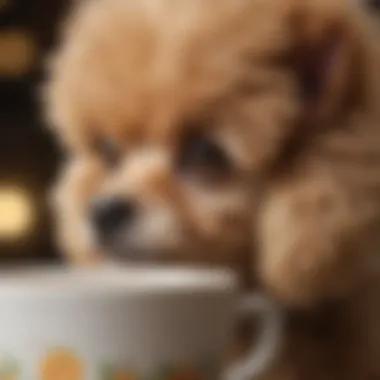 Close-up of a teacup poodle mix showcasing its unique fur texture