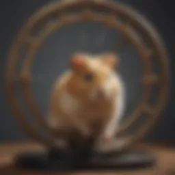 A Syrian hamster enjoying a silent wheel in its habitat
