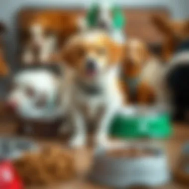 Diverse Selection of Dog Food Bowl Mats Variety of dog food bowl mats displayed