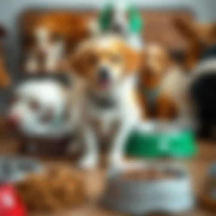 Diverse Selection of Dog Food Bowl Mats Variety of dog food bowl mats displayed