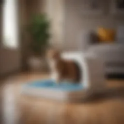 A clean and serene cat litter box with dustless litter